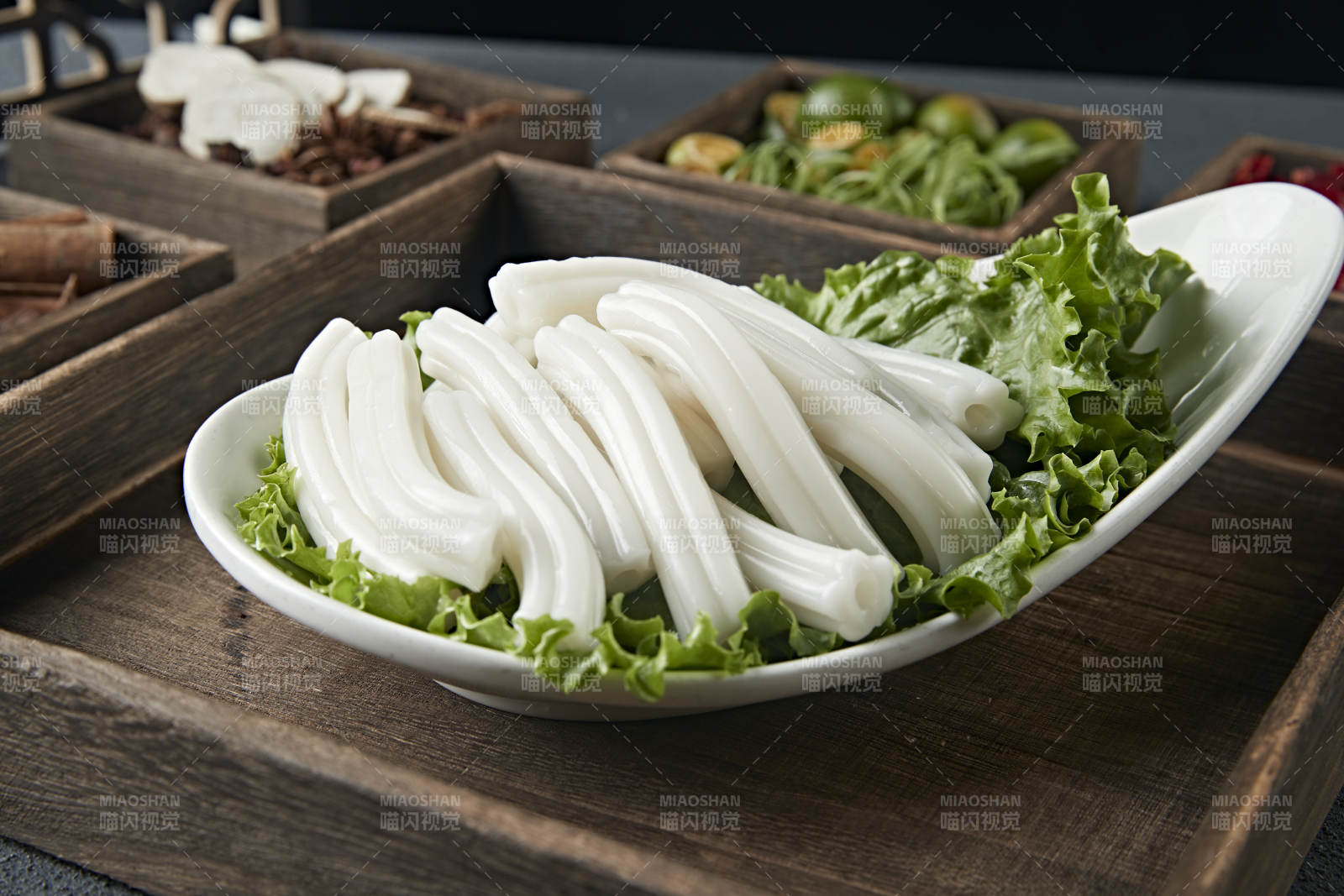 火锅食材超粗花状土豆粉-摄影图