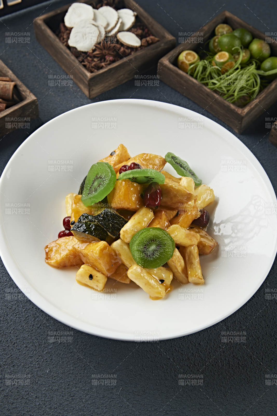 拔絲蜜餞 南瓜紅薯香蕉山藥蜜棗獼猴桃