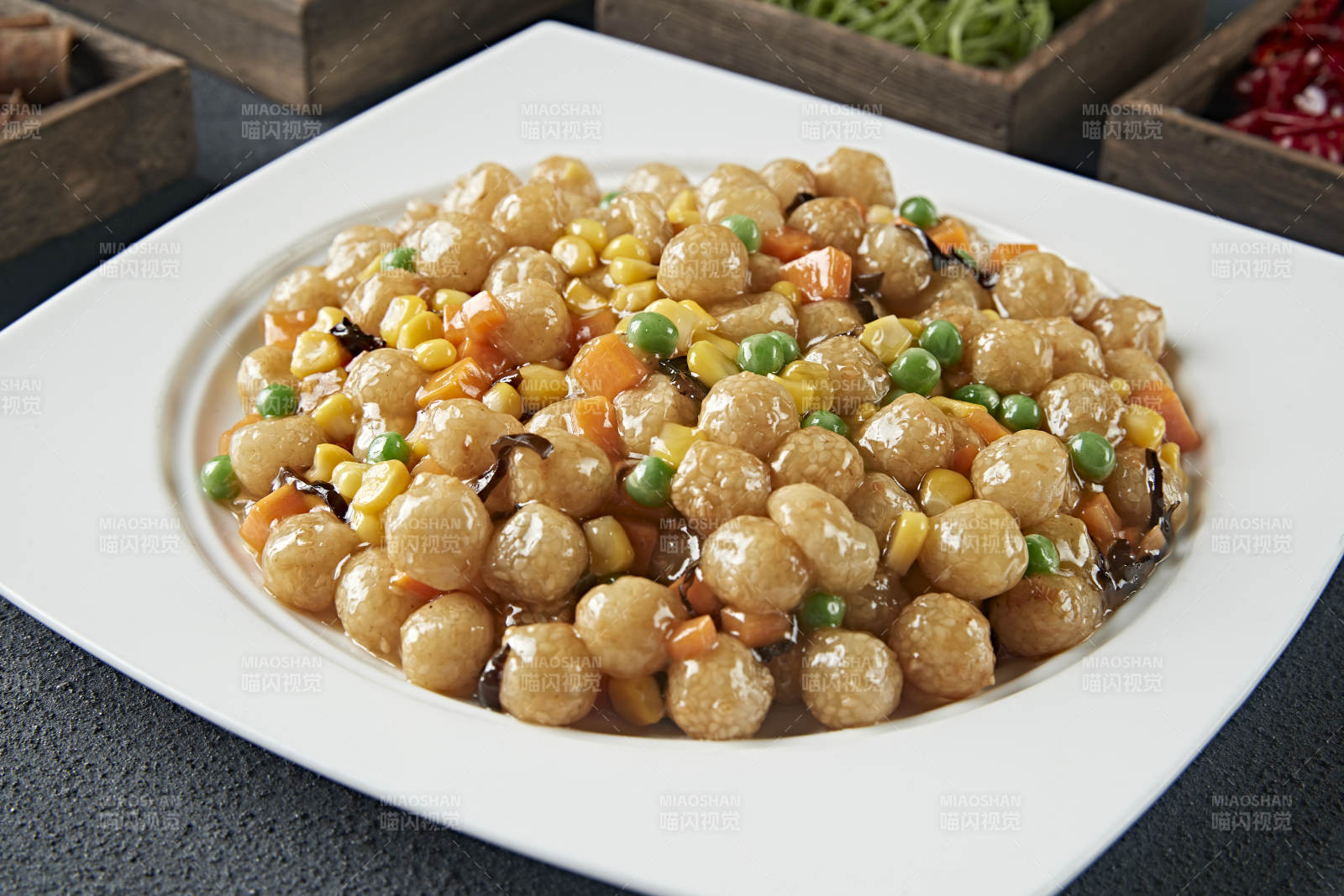 玉米青豆糖炒小麻團