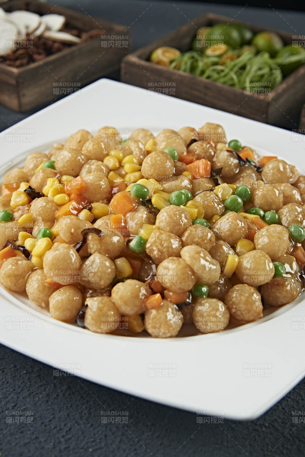 玉米青豆糖炒小麻團