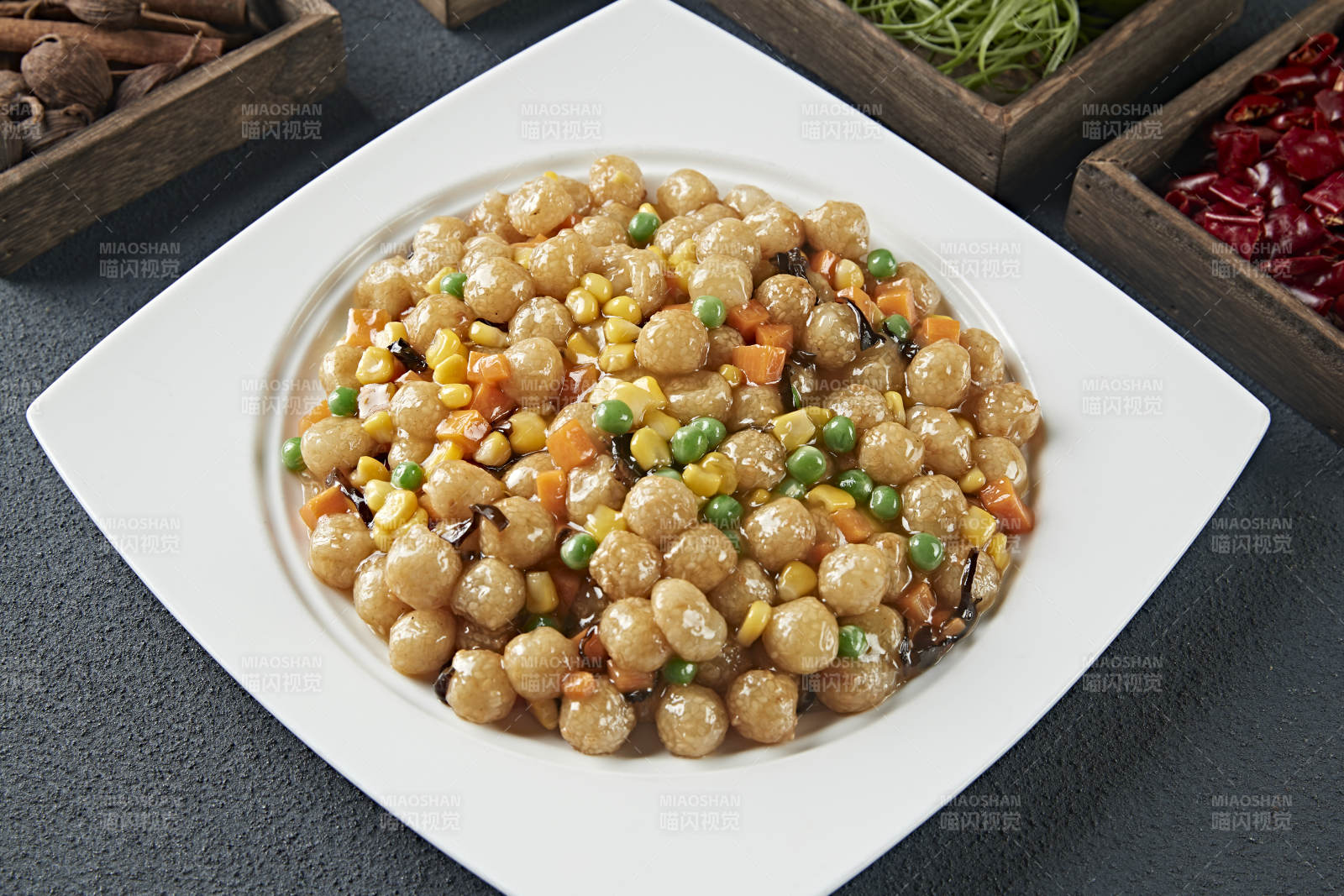 玉米青豆糖炒小麻團