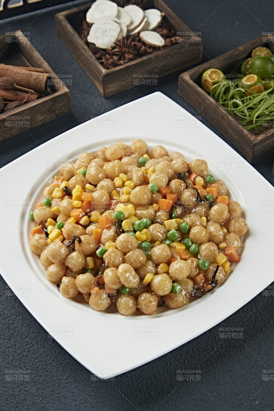 玉米青豆糖炒小麻團