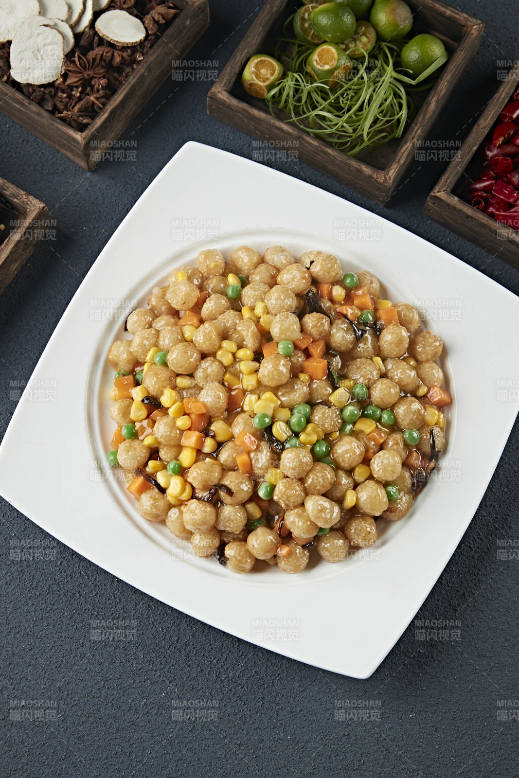 玉米青豆糖炒小麻團