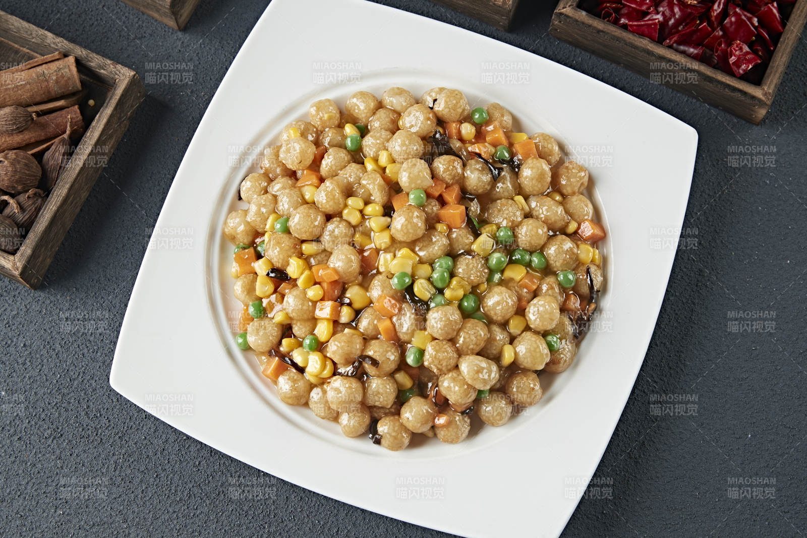 玉米青豆糖炒小麻團