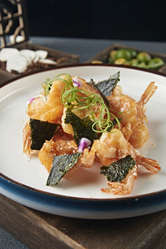 海苔糖醋开背深海大虾