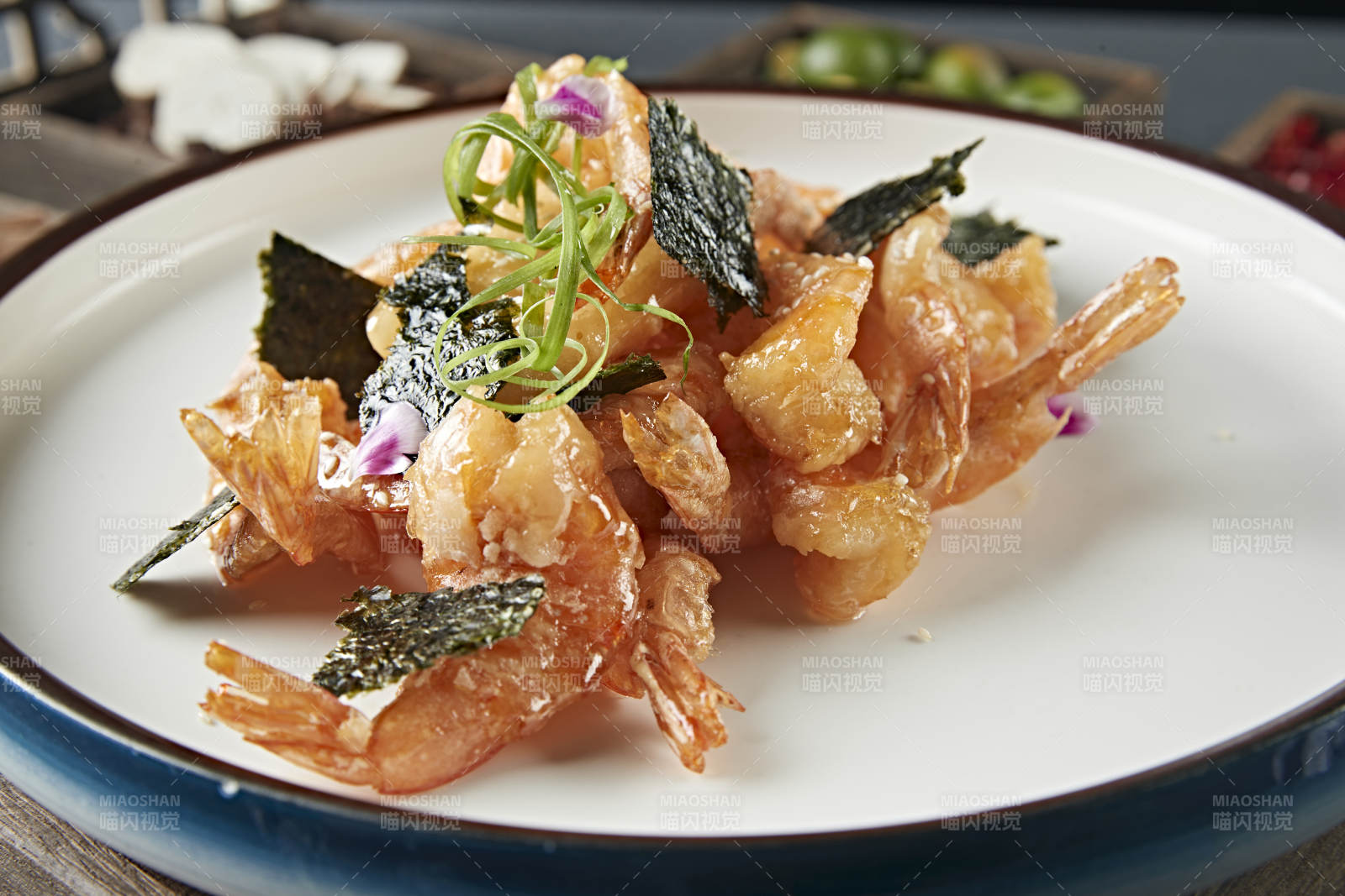 海苔糖醋开背深海大虾