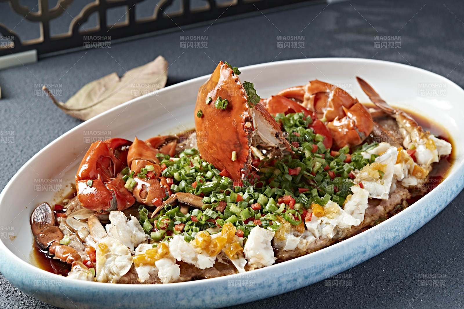 韭香豉油蒸膏蟹