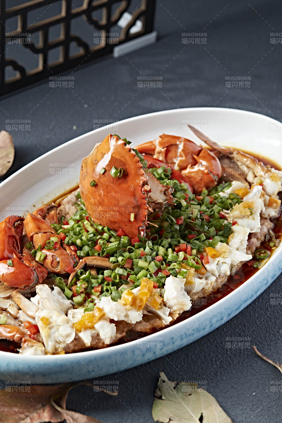 韭香豉油蒸膏蟹