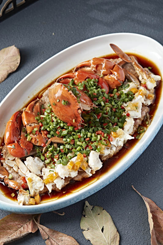 韭香豉油蒸膏蟹