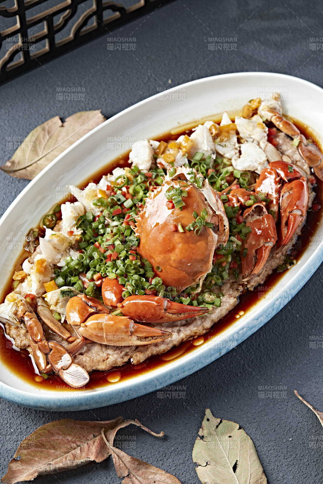 韭香豉油蒸膏蟹