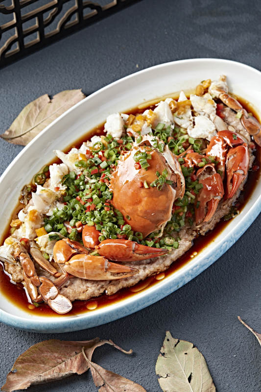 韭香豉油蒸膏蟹