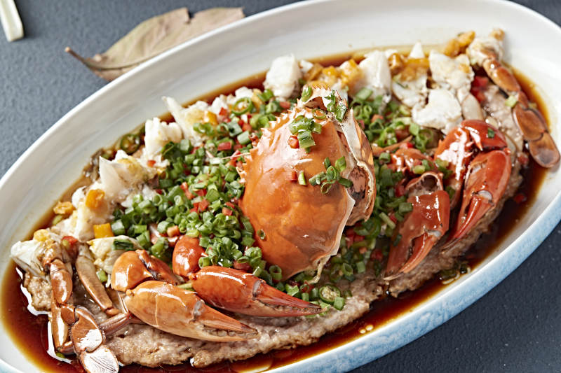 韭香豉油蒸膏蟹