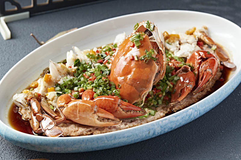 韭香豉油蒸膏蟹