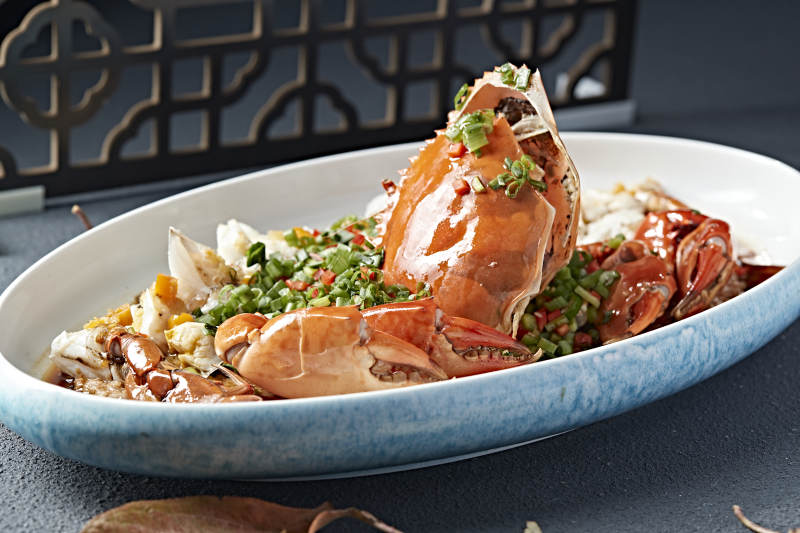 韭香豉油蒸膏蟹