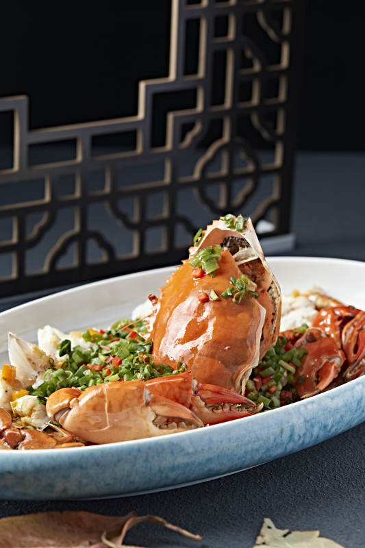 韭香豉油蒸膏蟹