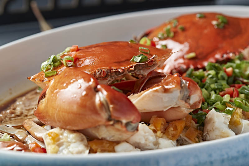 韭香豉油蒸膏蟹