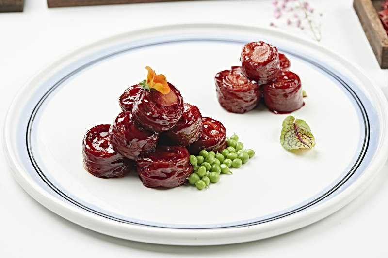 糖醋浇汁九转葱肠