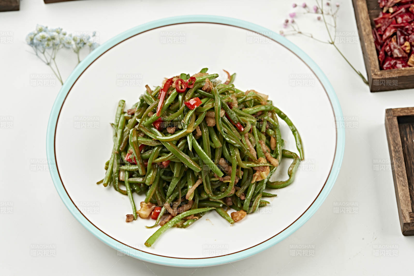 米椒豆角丝炒猪里脊丝