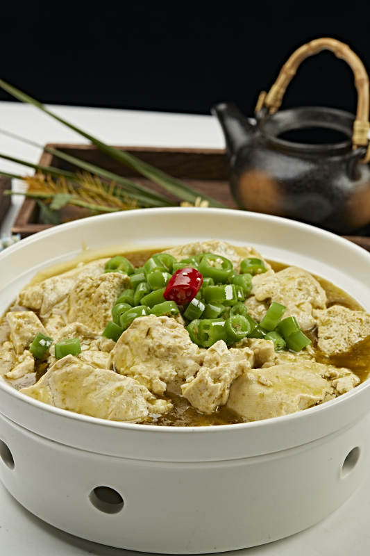 藤椒清油汤煮懒豆腐