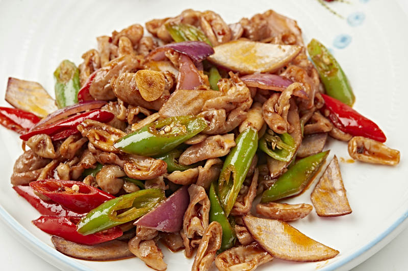 青紅辣椒洋蔥爆炒肥腸