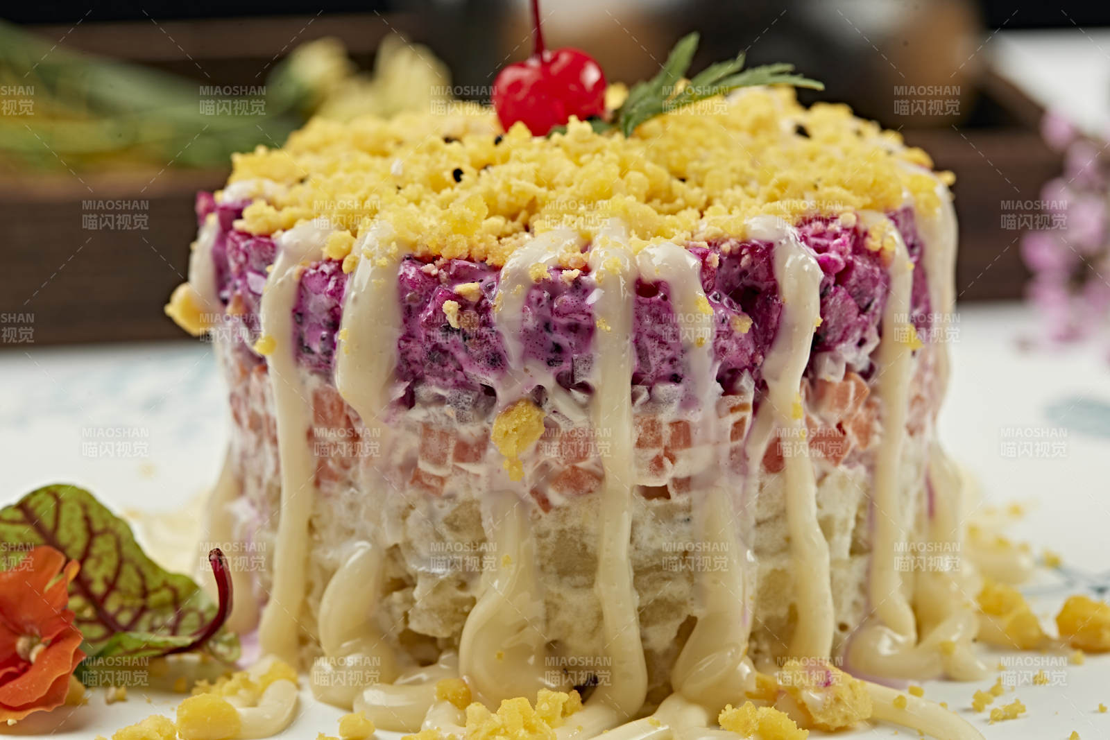 咸蛋黃煉乳多層果蔬沙拉