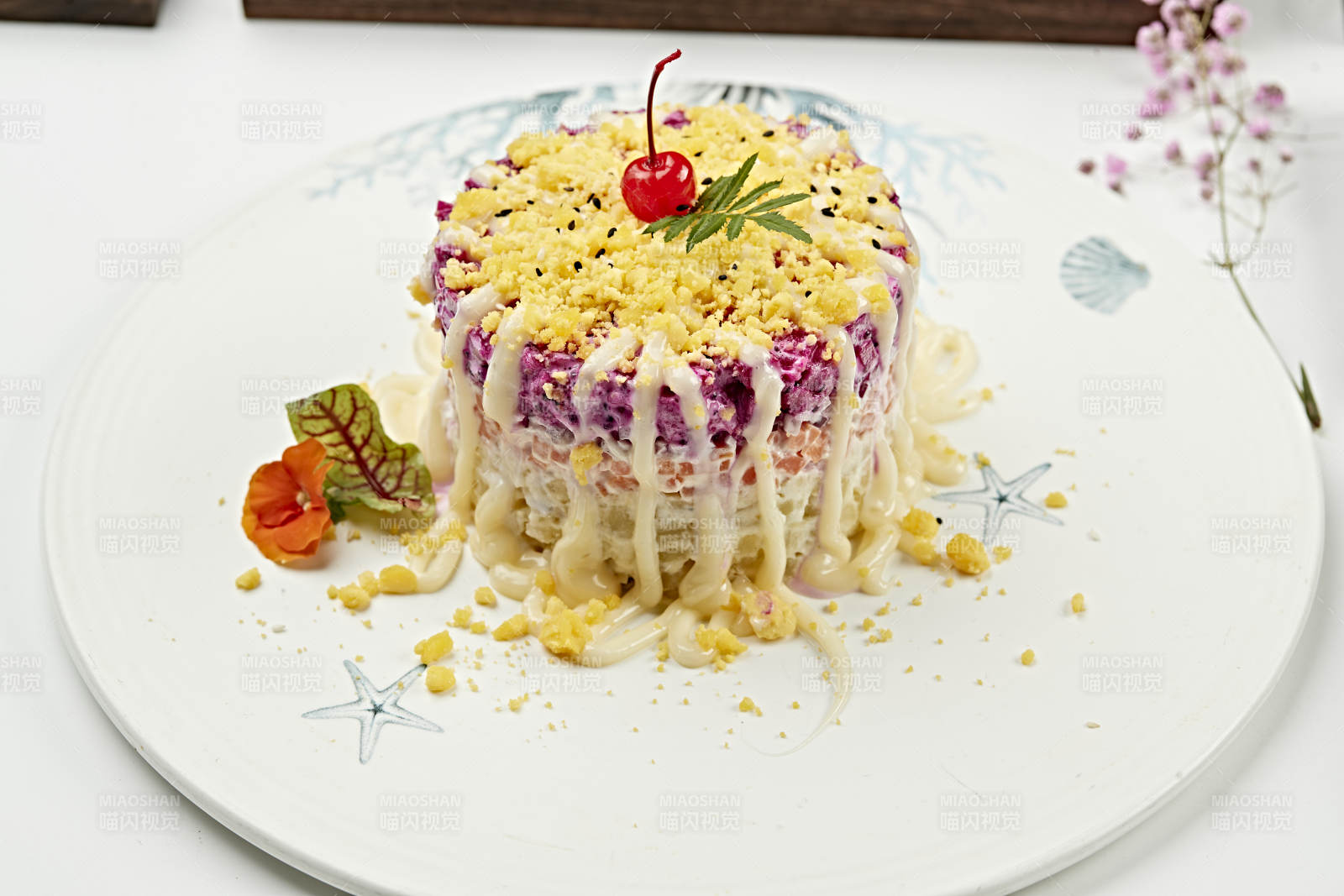 咸蛋黃煉乳多層果蔬沙拉