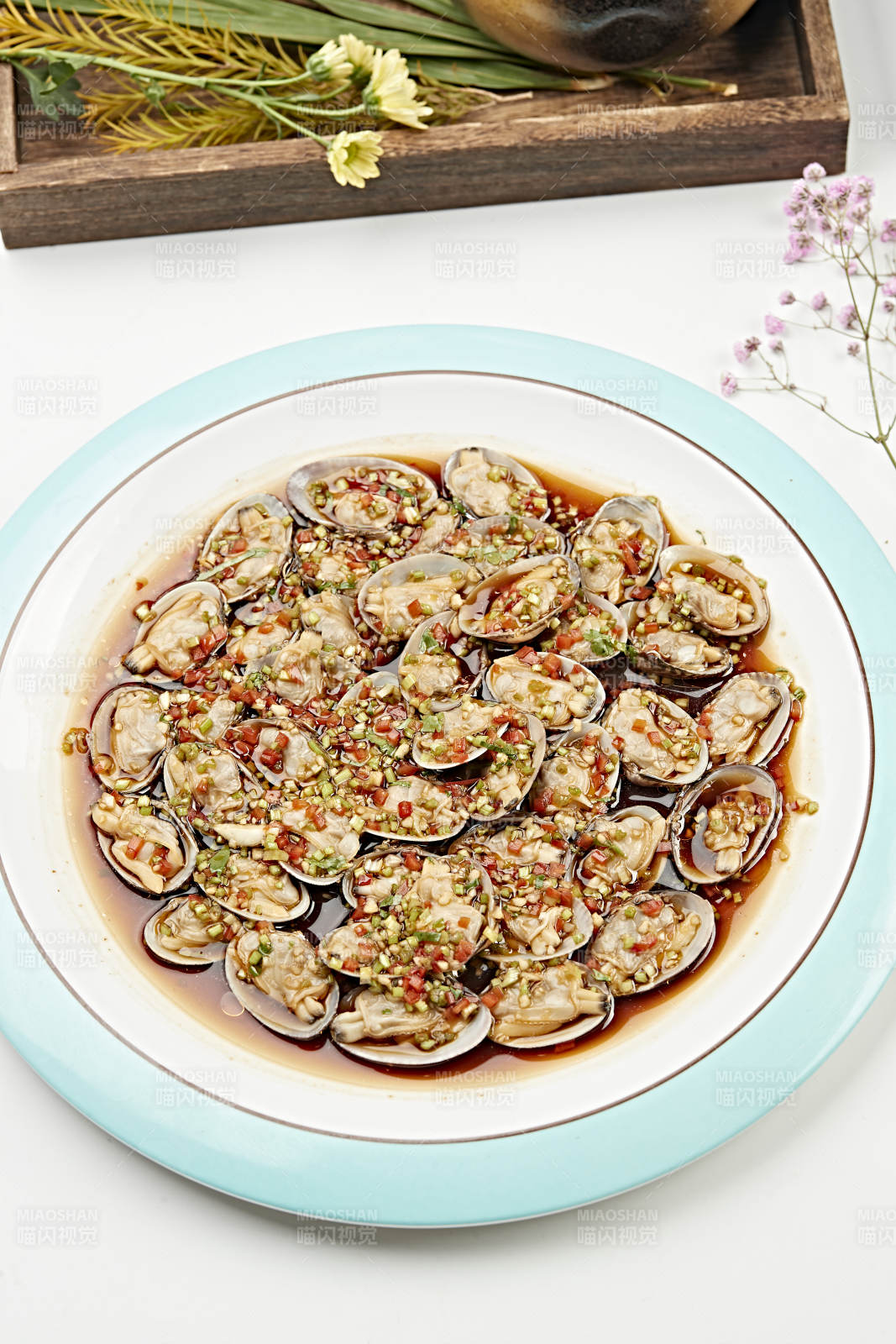 蒸魚豉油剁椒蒸花蛤