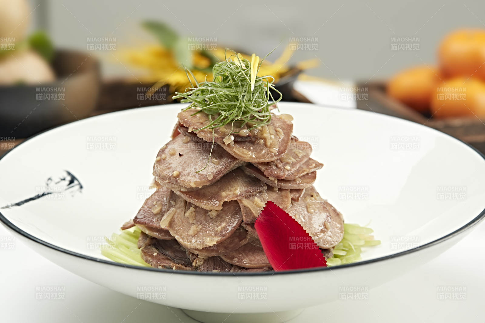 凉拌蒜香口条切片牛舌