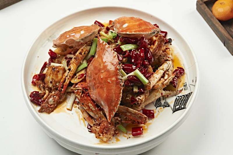 川香葱姜辣炒梭子蟹