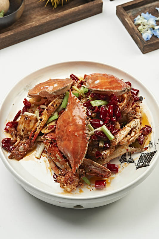 川香葱姜辣炒梭子蟹