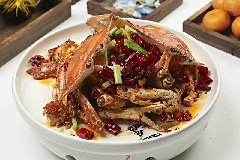 川香葱姜辣炒梭子蟹