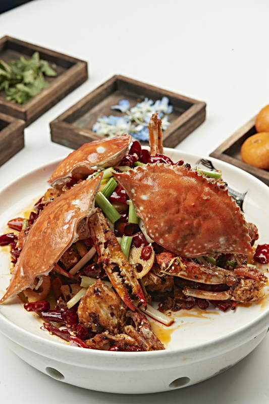 川香葱姜辣炒梭子蟹