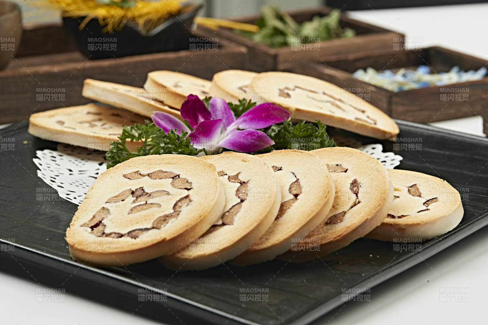 香烤干香豆馅馍片