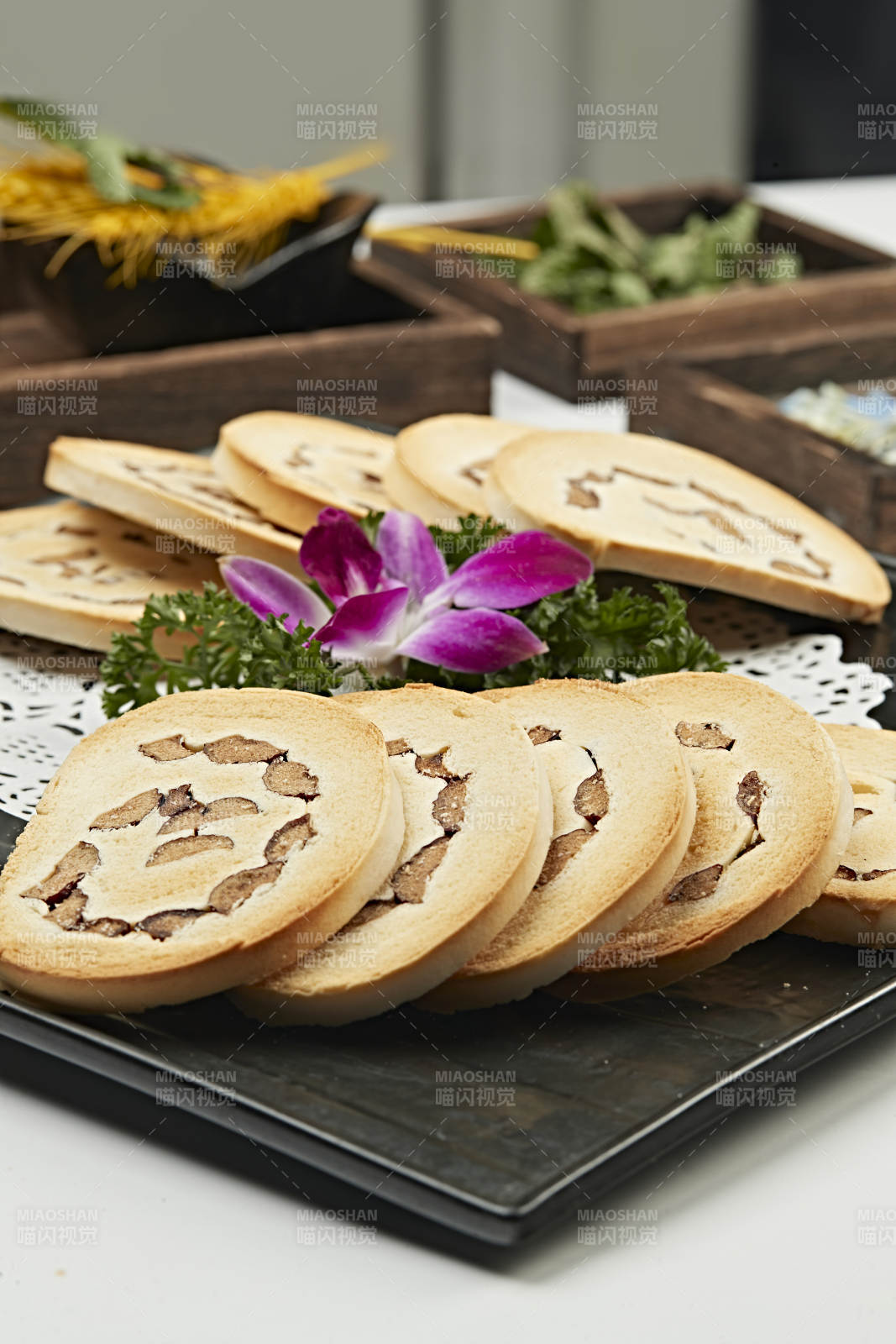 香烤干香豆馅馍片