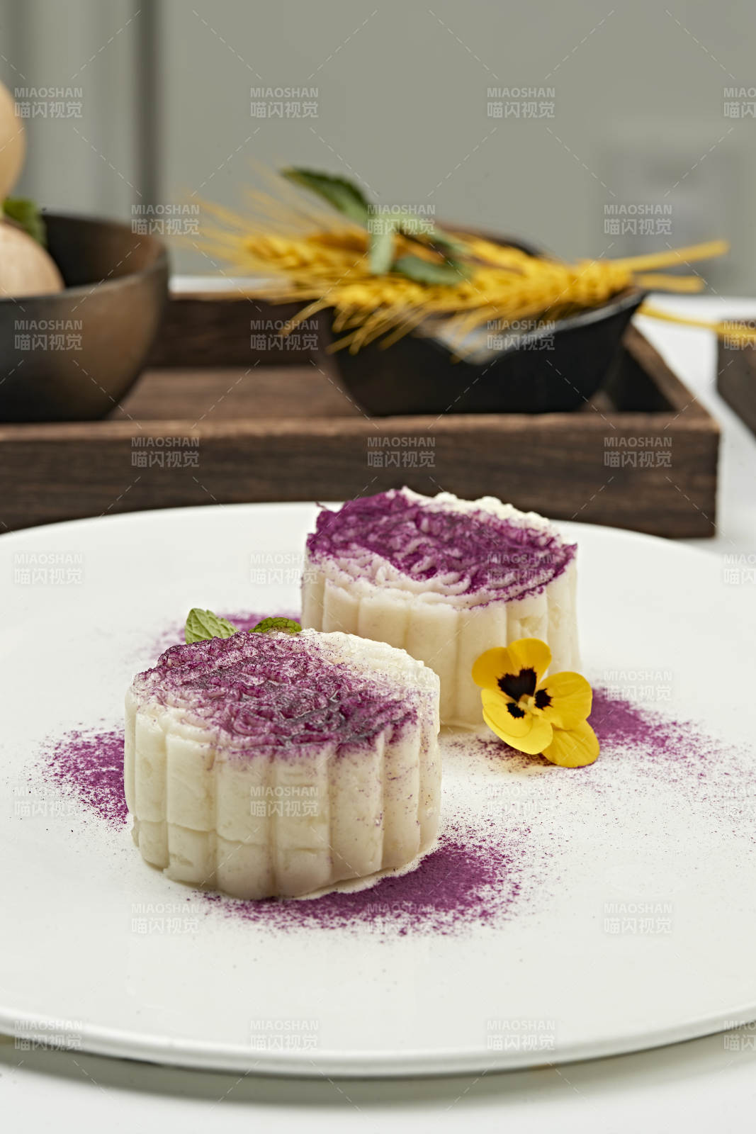 香芋撒粉山药泥月饼