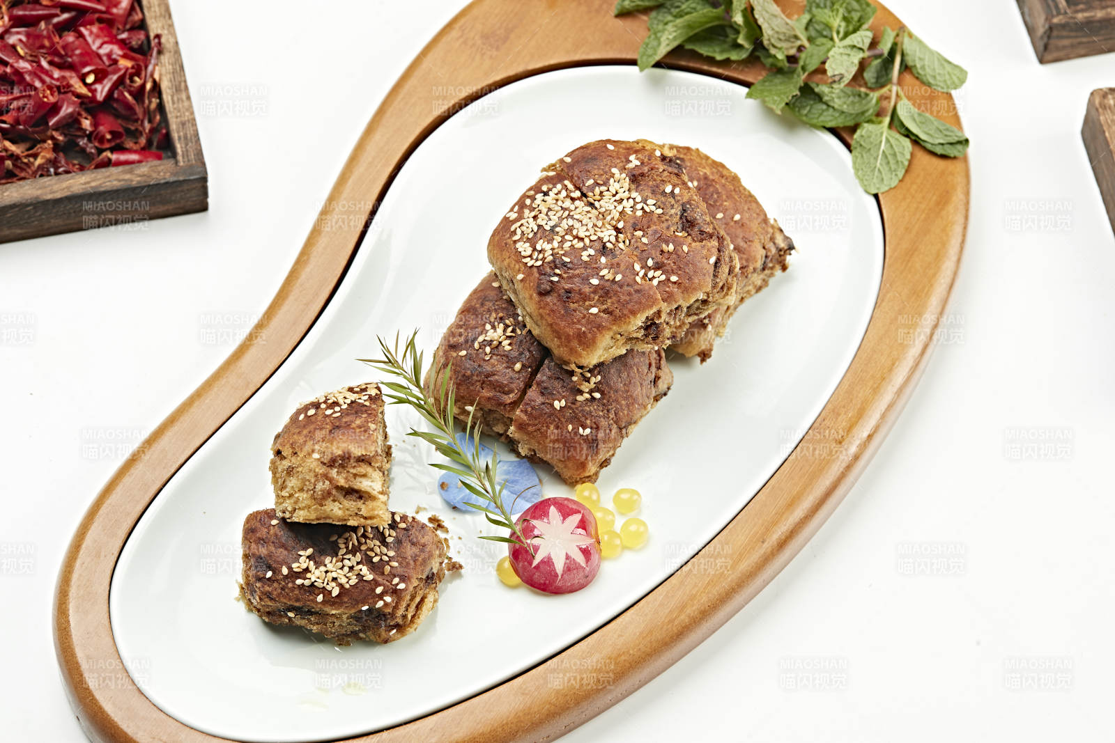 麻酱红糖棋子火烧图片