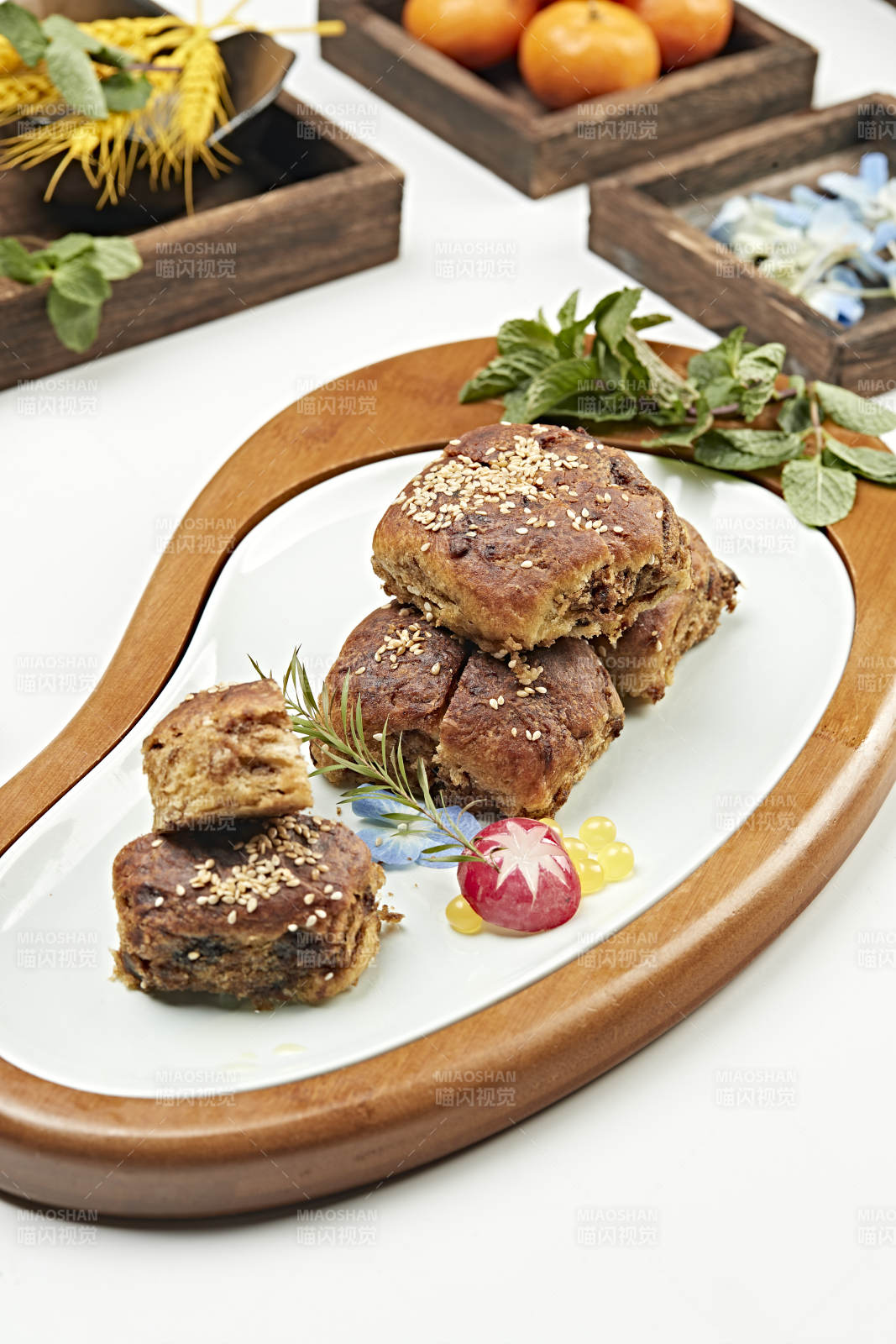 麻酱红糖棋子火烧图片