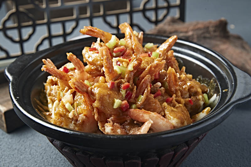 砂锅泰式咖喱虾