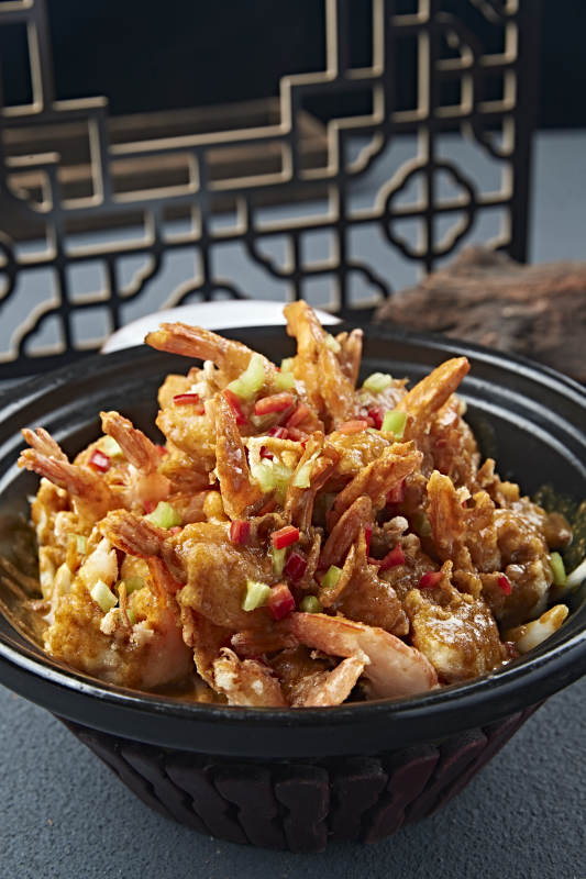 砂锅泰式咖喱虾