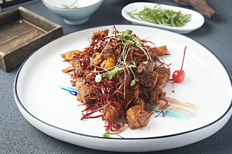 火邊子辣椒自然炸羊肉