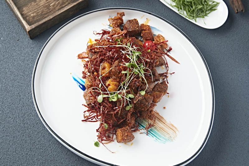 火邊子辣椒自然炸羊肉