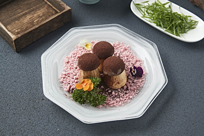 巧克力撒粉的丝滑奶香布丁