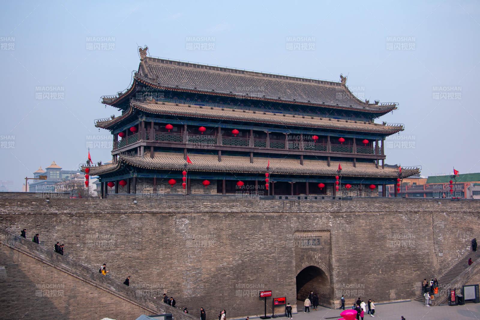 西安古城墙楼阁