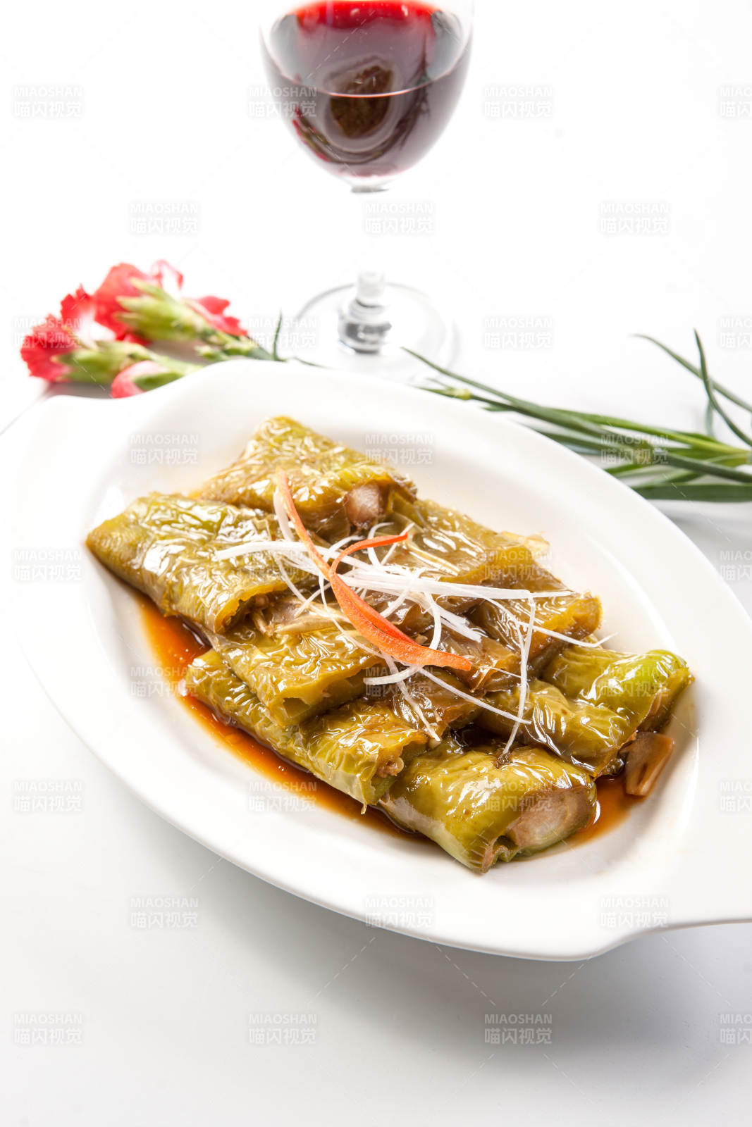 火锅食材涮品苦菊-摄影图