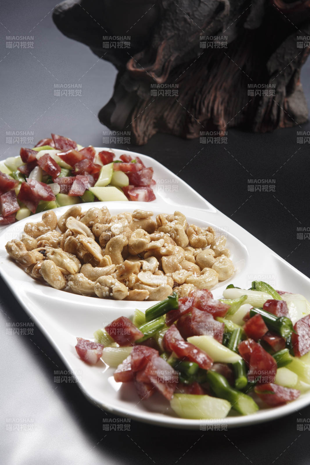 家乡炒粒粒香肠腰果芦笋-摄影图