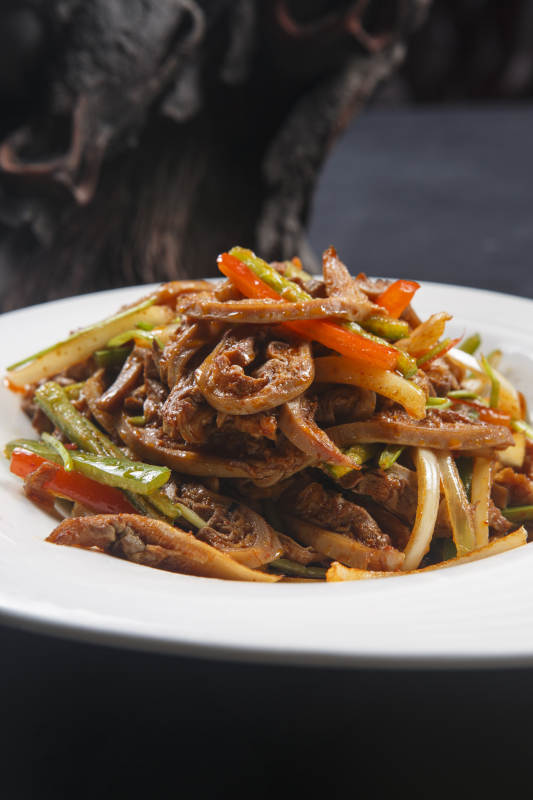 杭椒彩椒爆肚條