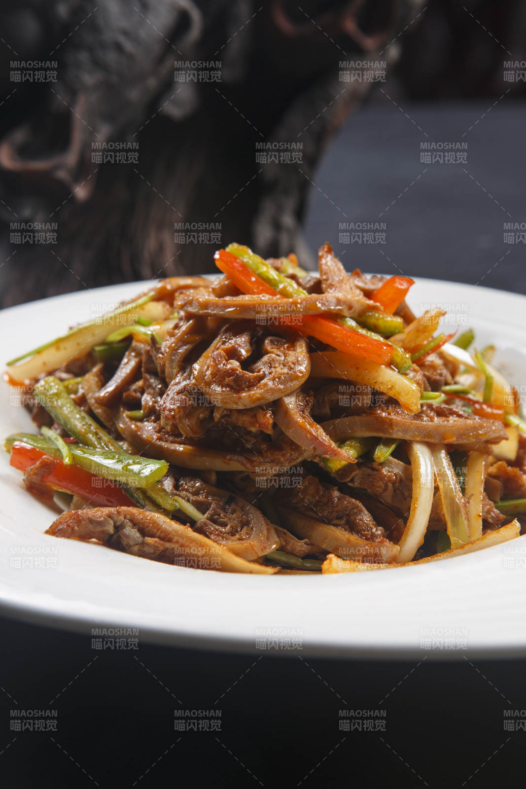 杭椒彩椒爆肚條