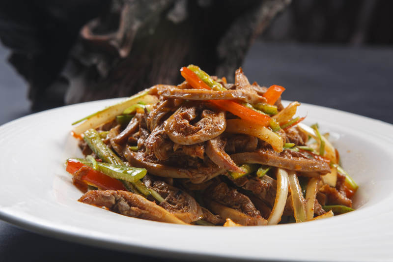 杭椒彩椒爆肚條