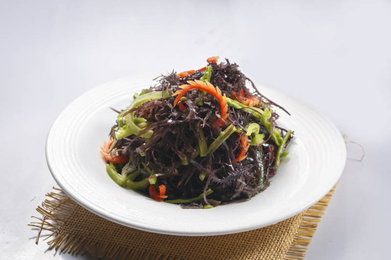 彩椒苦瓜拌海菜