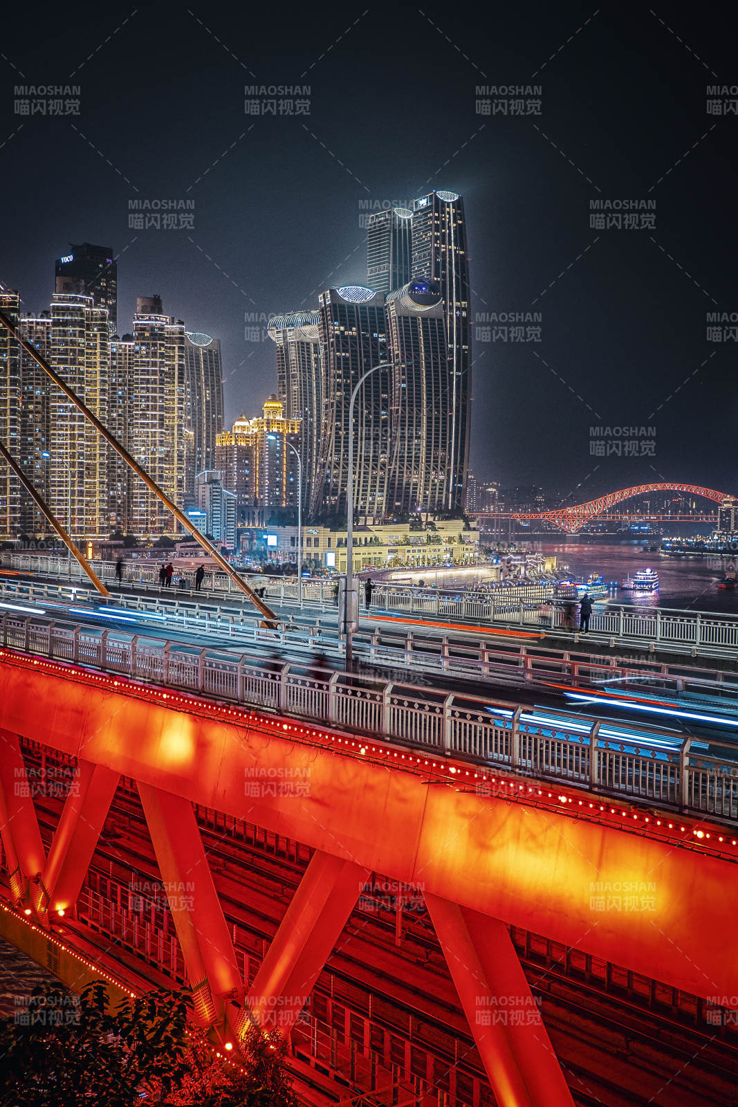 重庆来福士夜景图片